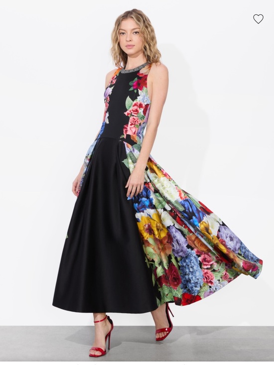 Alice + Olivia Adley Drop Waist Midi Dress - Picture 2 of 9